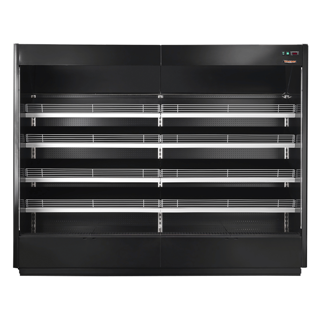 Open Tecnodom Stromboli supermarket remote display fridge with door, model TDST90-CA-187BD, for displaying refrigerated products.
