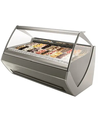 Gelato Showcase - Angled Glass 18 Pans TECNICA G9 - Hospitality Connect