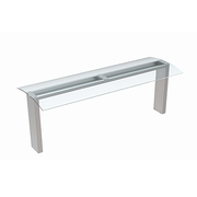 Thermaster top glass sneeze with support with led light for drop in 4*gn1/1 model,1552x549x570 mm TGL-4G