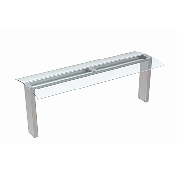 Thermaster top glass sneeze with support with led light for drop in 4*gn1/1 model,1552x549x570 mm TGL-4G