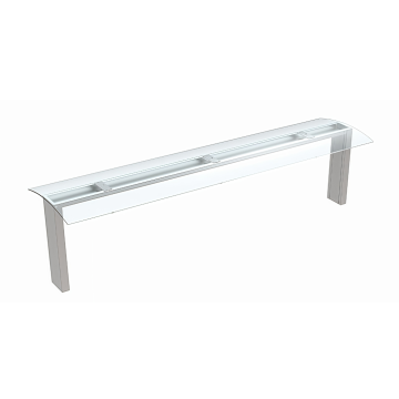 Thermaster top glass sneeze with support with led light for drop in 6*gn1/1 model,2209x549x570mm TGL-6G