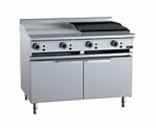 VERR Combination 600mm Grill Plate & 300mm Char Broiler Bench Mounted VBT-GRP6-CBR3BM.
