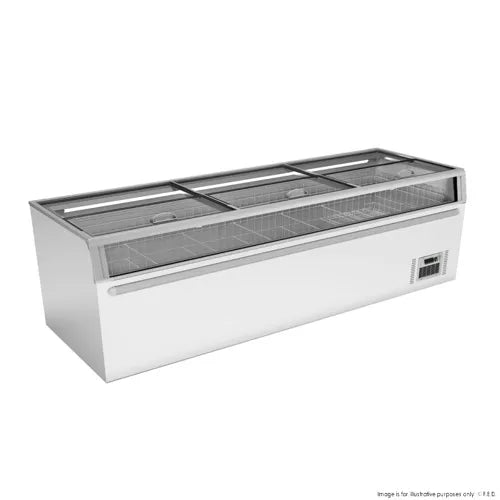 Thermaster 1105L Supermarket Island Freezer with Glass Sliding ds ZCD-L250G - Hospitality Connect