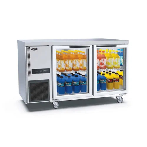 Thermaster Glass Door Workbench Fridge - TL1200TNG. - Hospitality Connect