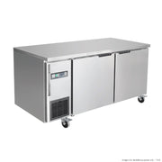Thermaster Stainless Steel Double Door Workbench Freezer - TL1500BT. - Hospitality Connect
