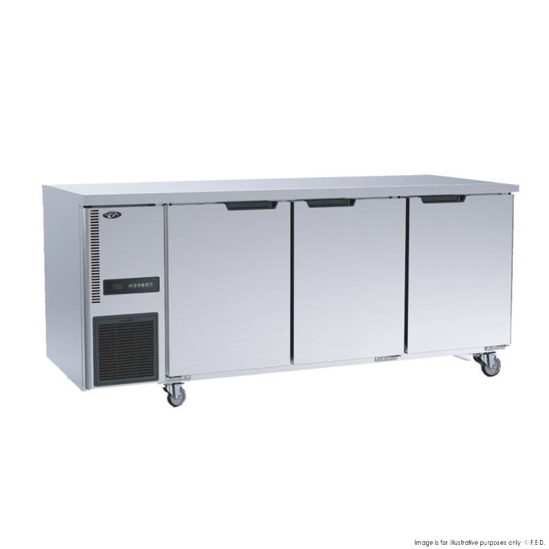 Thermaster 440L S/S Triple Door Bench Fridge TL1800TN-3D