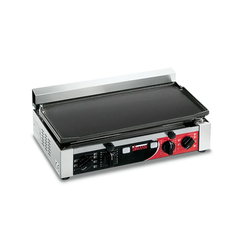 Sirman PD Top L-L Cast Iron Twin Control Countertop Hotplate with Smooth Cooking Surface