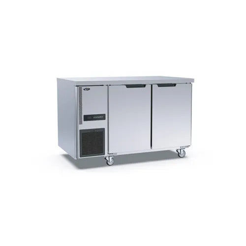 Thermaster Stainless Steel Double Door Workbench Freezer - TS1200BT. - Hospitality Connect