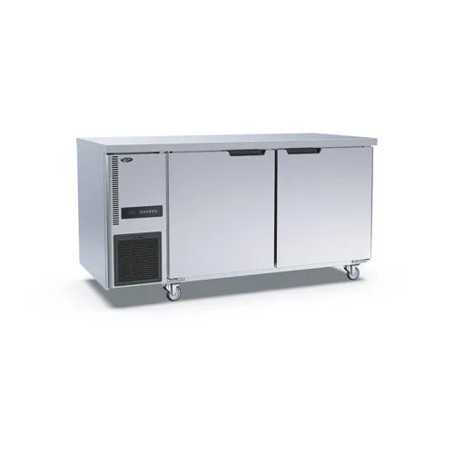 Thermaster Stainless Steel Double Door Workbench Fridge - TS1500TN. - Hospitality Connect