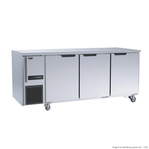 Thermaster Stainless Steel Triple Door Workbench Fridge - TS1800TN-3D. - Hospitality Connect