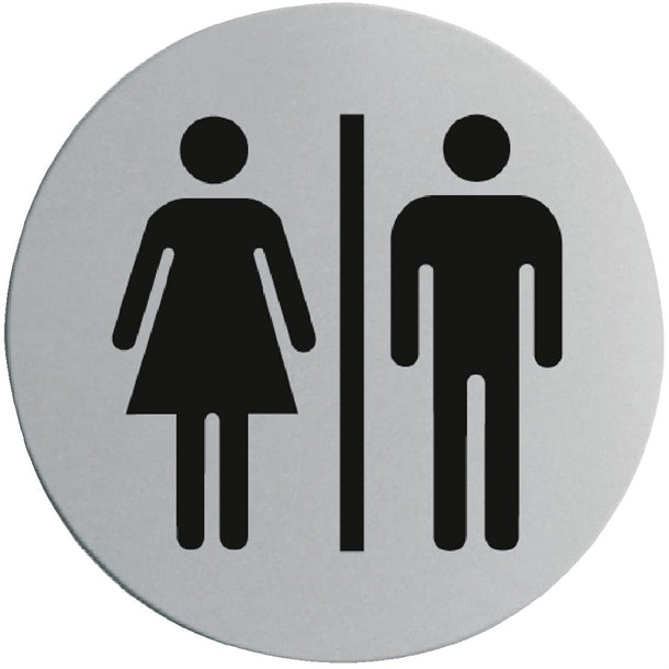 Vogue Ladies/Gentlemen S/A Door Sign St/St - Hospitality Connect