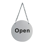 Vogue Open/Closed Door Sign with Hanging Chain St/St - Hospitality Connect