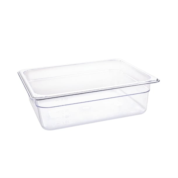 Vogue Clear Polycarbonate - GN 1/2 100mm