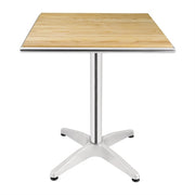 Bolero 60cm Square Ash Table with Aluminium Rim & Pre-treated top 3kg base - Hospitality Connect