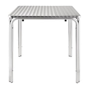 Bolero Stacking Square Table St/St with Curved Edge - Hospitality Connect