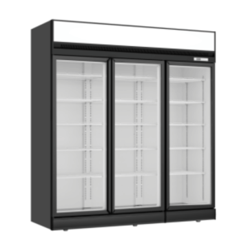 Thermaster 1563L Top Mounted Triple Glass Door Black Upright Freezer LG-1563DF