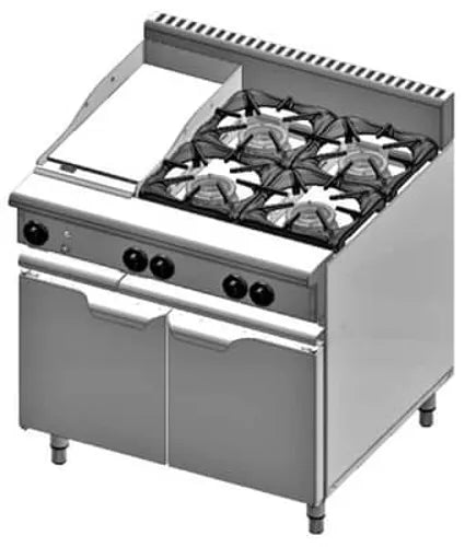 VERR Combination 300mm Grill Plate & 300mm Char Broiler Cabinet Mounted VBT-GRP3-CBR3.