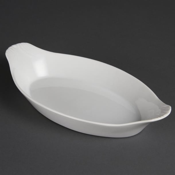 Olympia Whiteware Oval Eared Dish - 53Hx289Wx166mmD (Box 6) - Hospitality Connect