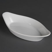Olympia Whiteware Oval Eared Dish - 400ml 49x262x141mm (Box 6) - Hospitality Connect