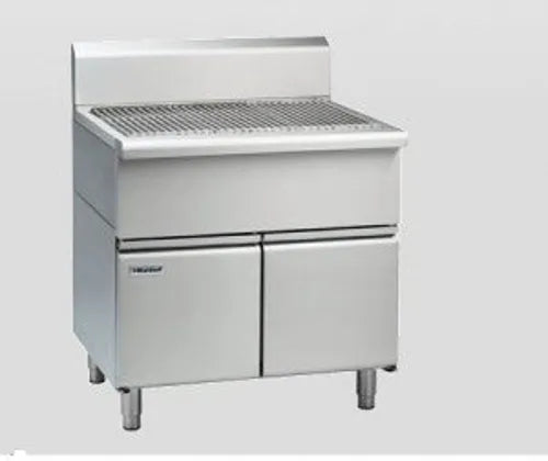 Waldorf 800 Series SF8120-CD - 1200mm Solid Fuel Grill - 215mm Splashback Version - Cabinet Base with Doors - Hospitality Connect