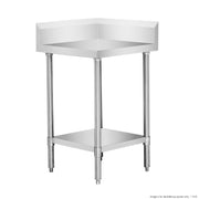 Modular Systems Corner Workbench with Splashback and Undershelf 600x600x900mm WBCB6-0600/A