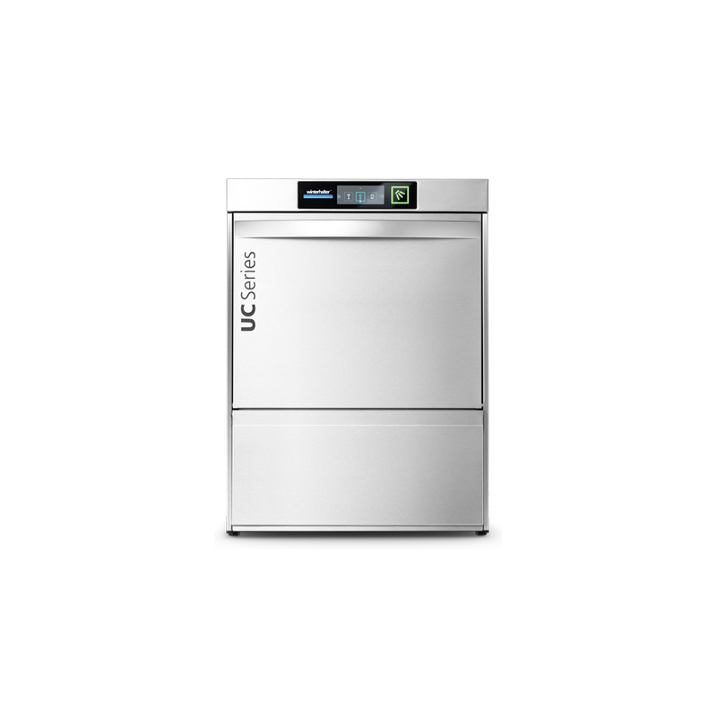 Winterhalter UC-S Excellence i undercounter dishwasher with integrated reverse osmosis system for efficient warewashing.