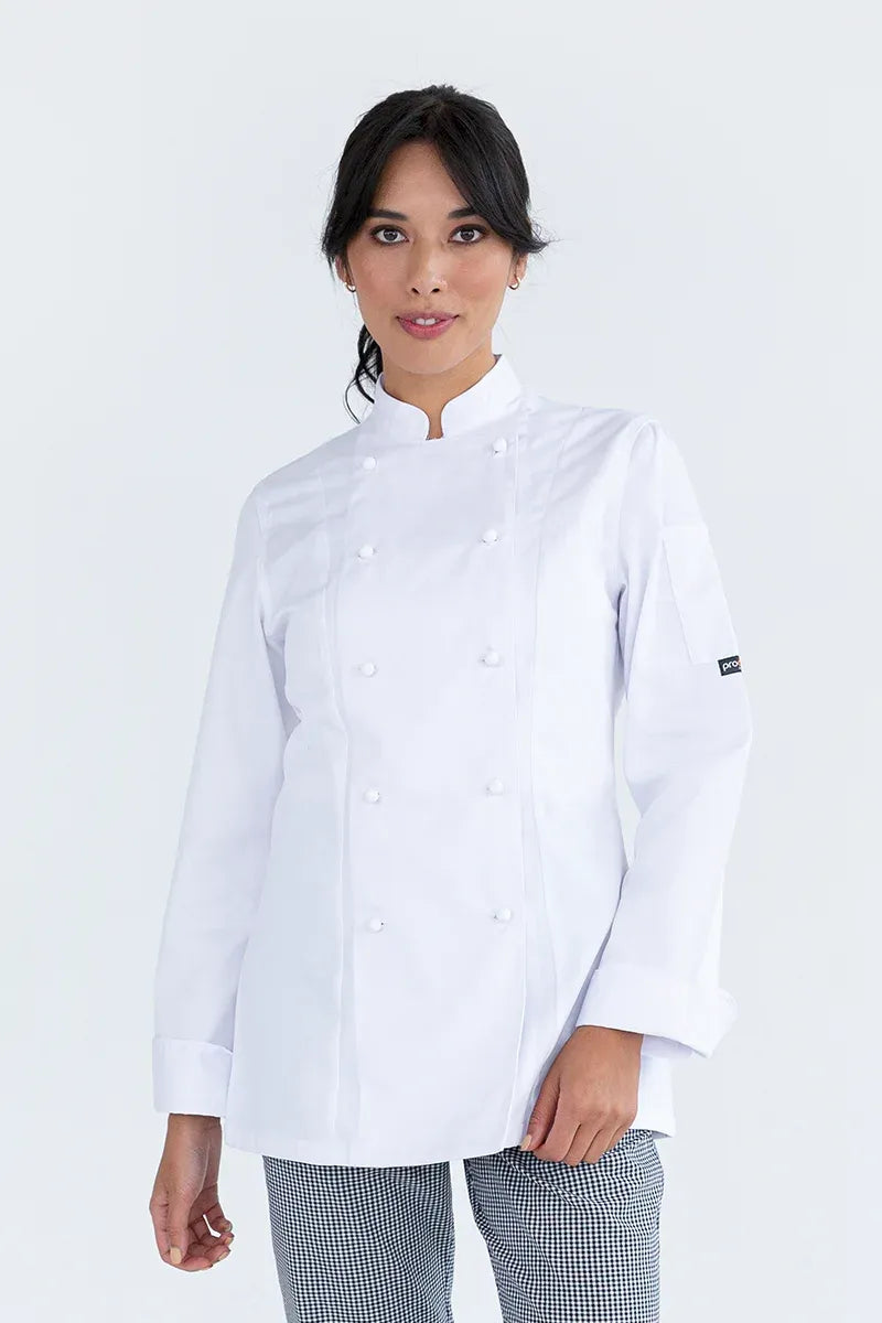 Aussie Chef Lexi Traditional White Long Sleeves-Size 8 Jacket