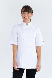Aussie Chef Lexi Traditional White Short Sleeves-Size 8 Jacket