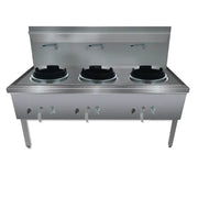 Gasmax Stainless Steel Waterless LPG Gas Triple Wok WW-3L. - Hospitality Connect