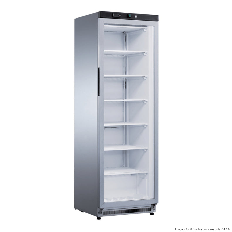 Fed-X Stainless Steel Upright Static Display Freezer XF400SG - Hospitality Connect