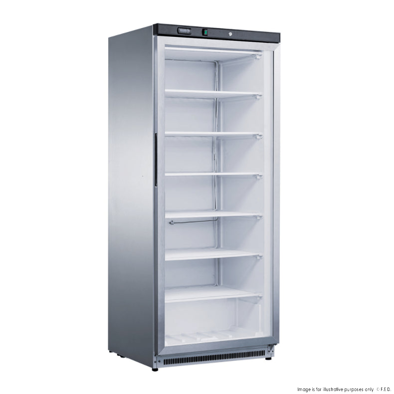 Fed-X Stainless Steel Upright Static Display Freezer XF600SG - Hospitality Connect