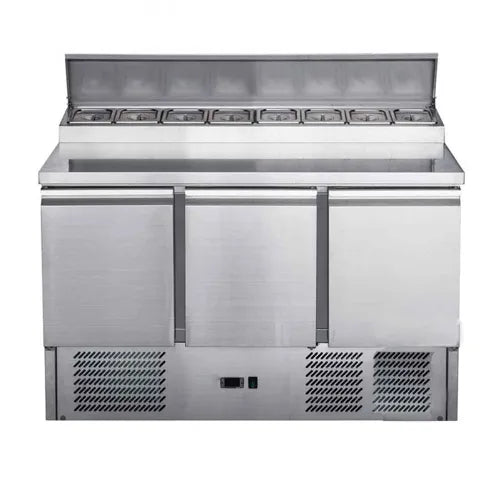 FED-X Three Door Salad Prep Fridge - XGNS1300D. - Hospitality Connect