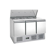 FED-X Three Door Salad Prep Fridge - XGNS1300S. - Hospitality Connect