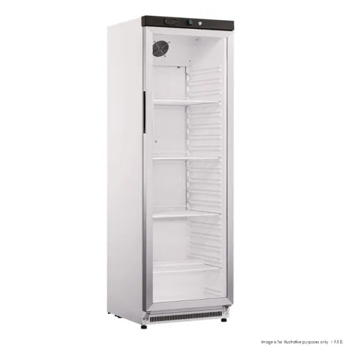 Thermaster Stainless Steel Upright Static Display Fridge XR400SG - Hospitality Connect