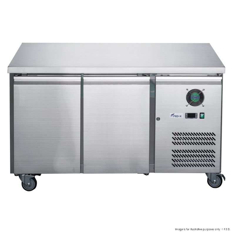 FED-X SS Two Door Bench Freezer - XUB6F13S2V.