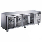 FED-X Four Glass Door Bench Fridge - XUB7C22G4V. - Hospitality Connect