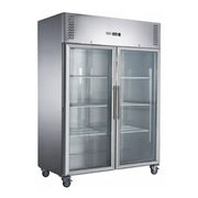 FED-X SS Two Full Glass Door Upright Freezer - XURF1200G2V. - Hospitality Connect