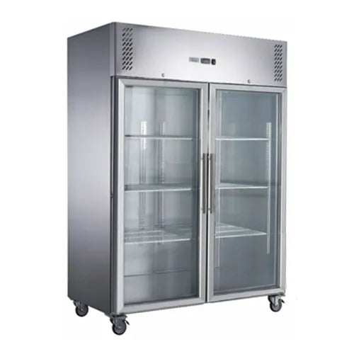 FED-X SS Two Full Glass Door Upright Freezer - XURF1200G2V. - Hospitality Connect