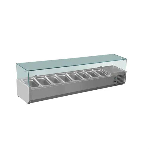 FED-X Flat Glass Salad Bench - XVRX1800/380 - Hospitality Connect