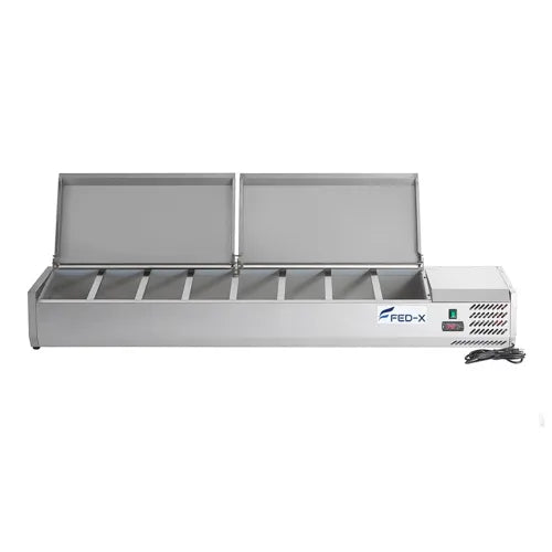 FED-X Salad Bench with Stainless Steel- XVRX1800/380S - Hospitality Connect