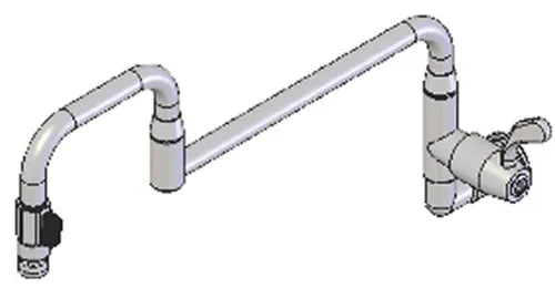 Yellow WALL MOUNT POT & KETTLE FILLING FAUCET double jointed with spout on-off control Y2047 - Hospitality Connect