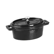 Vogue Cast Iron Mini Oval Pot Black - 315ml 10 1/2fl oz - Hospitality Connect