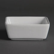 Olympia Whiteware Mini Square Dish - 80x80x35mm 3 1/8x3 1/8x1 3/8" (Box 12) - Hospitality Connect