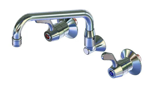 Yellow WALL MOUNT SINK SET 180 spout Wall mount sink set YX315 - Hospitality Connect