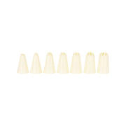 CHEF INOX THERMO DECORATING TUBE SET 7pc STAR 3mm-15mm WHITE 00720-7S - Hospitality Connect