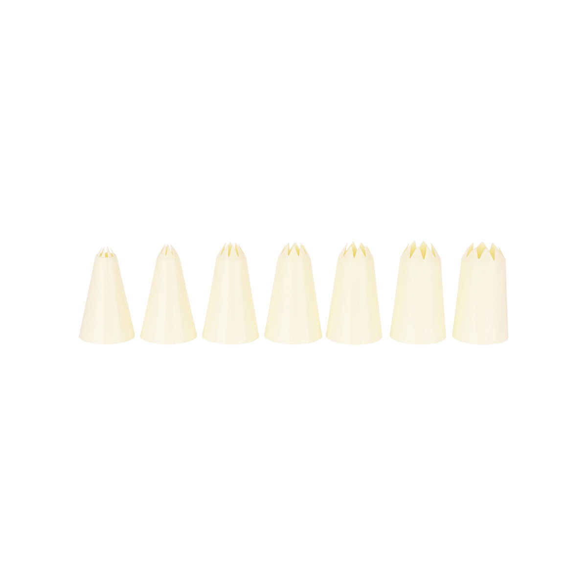 CHEF INOX THERMO DECORATING TUBE SET 7pc STAR 3mm-15mm WHITE 00720-7S - Hospitality Connect