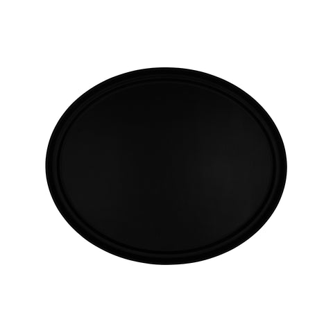 CHEF INOX RECT TRAY NON SLIP OVAL 680mm BLACK Box - Hospitality Connect