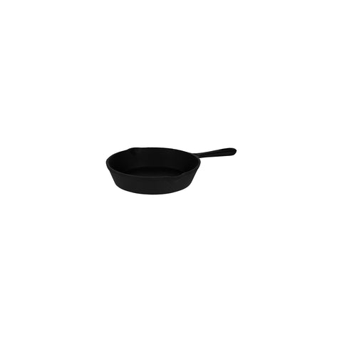 CHEF INOX ROUND FRYPAN w/SPOUT CAST IRON 190x45mm - Hospitality Connect