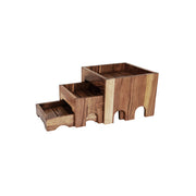 CHEF INOX SERVE 3-TIER NESTING BUFFET RISER SET ACACIA - Hospitality Connect