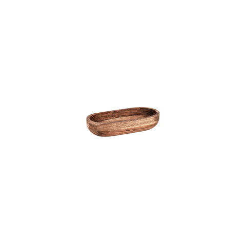 CHEF INOX SERVE OVAL BOWL ACACIA 254x130x60mm Box size 2 - Hospitality Connect